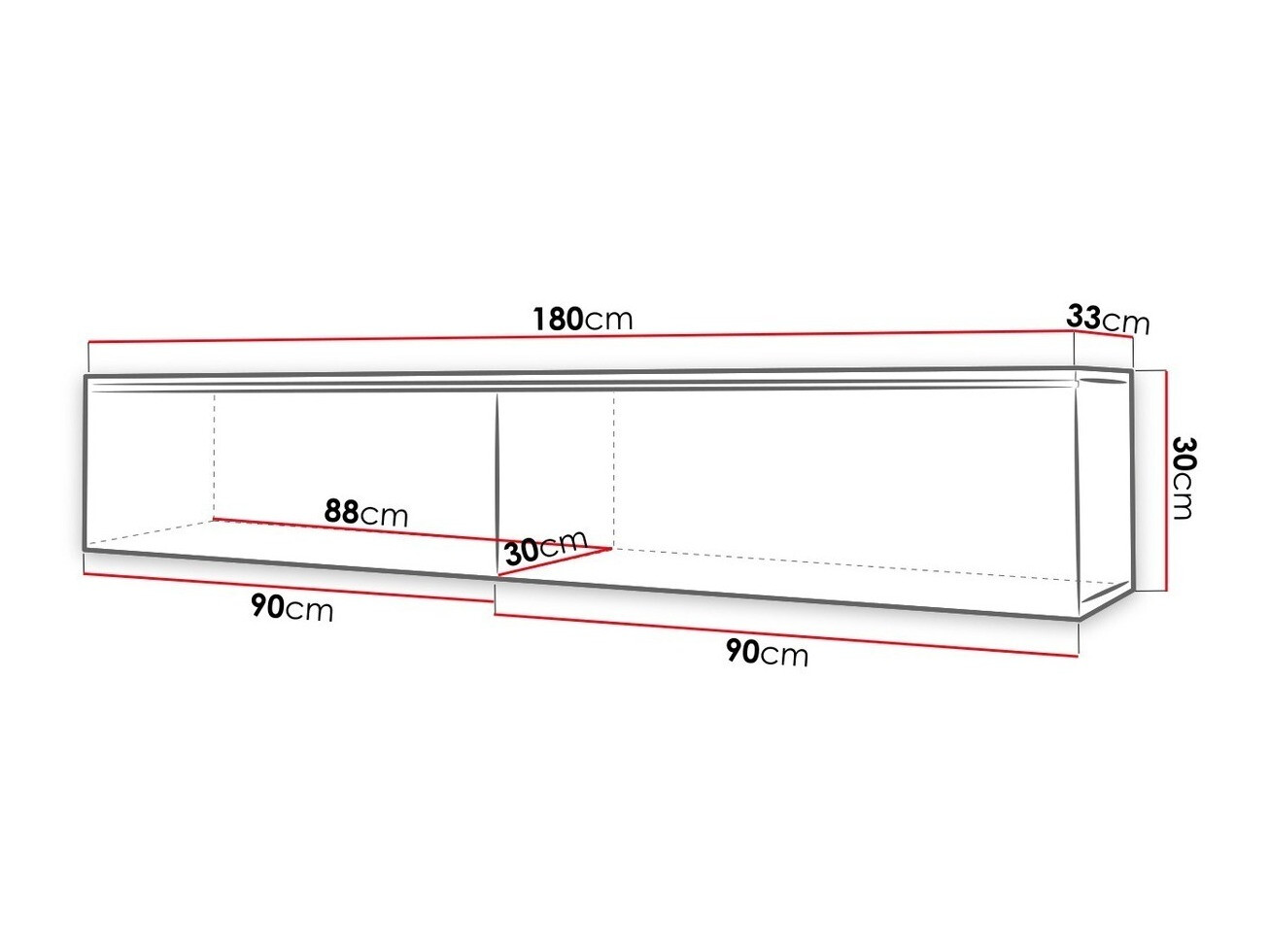 TV galds Sarasota 121 (Votan ozols + Glancēts melns)