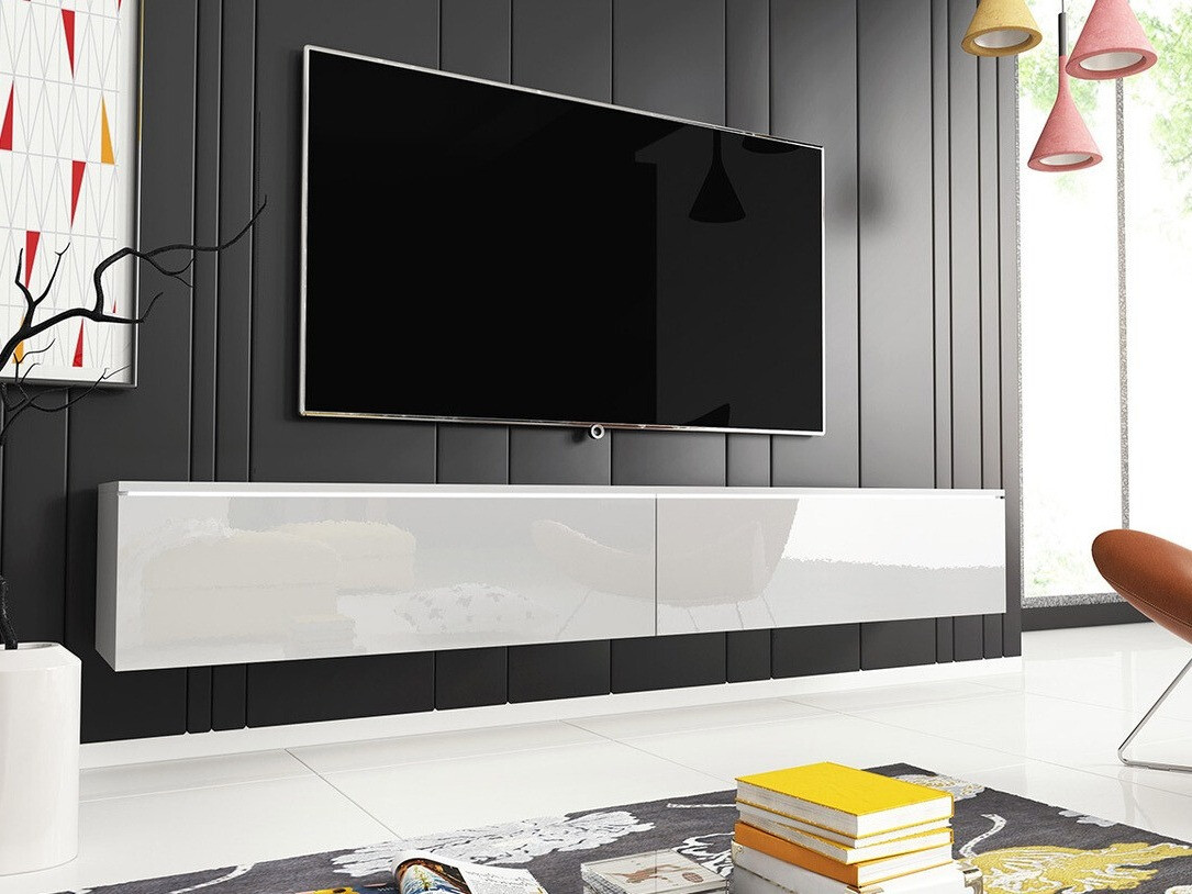 TV galds Scientia I (Balts + Glancēts balts)