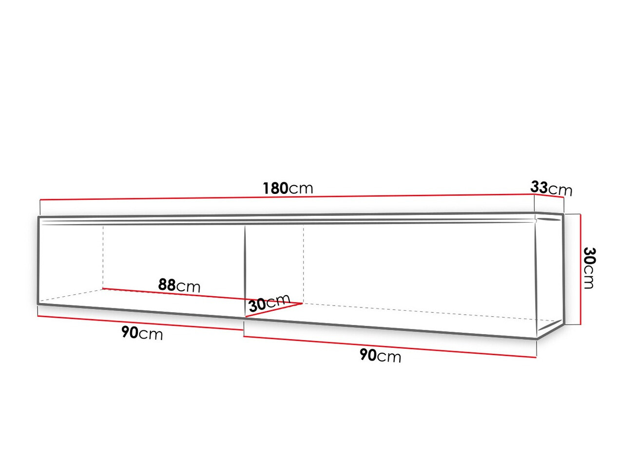 ТВ тумба Sarasota 121 (Графит)