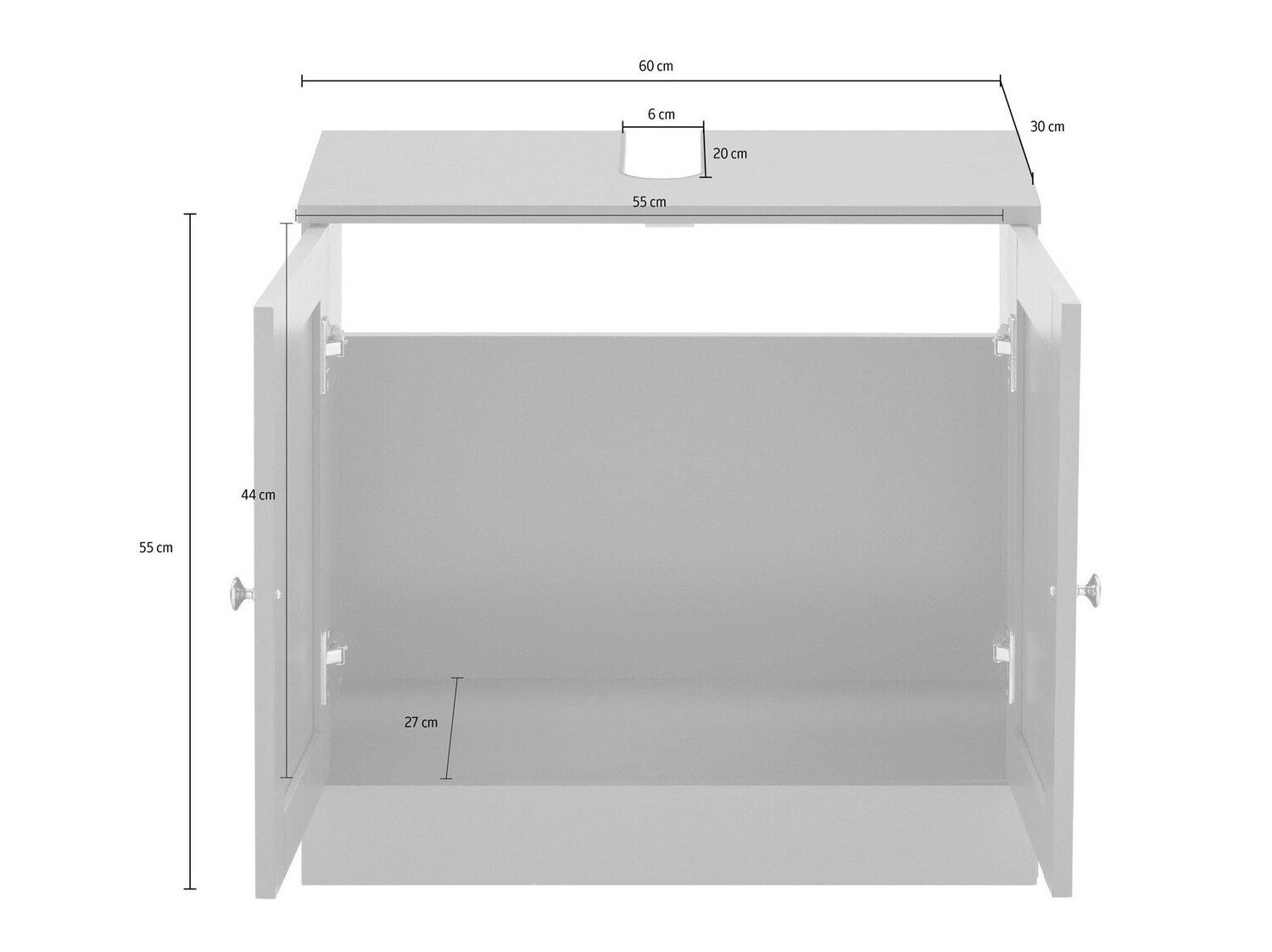 Hапольный шкафчик для ванной Elmvene 106 (Белый)