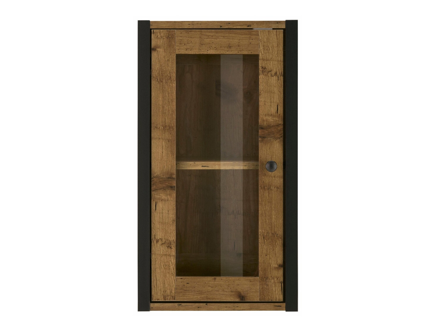 Piekarams vannas istabas skapītis Larnovo 118 (Melns + Tumšs ozols)