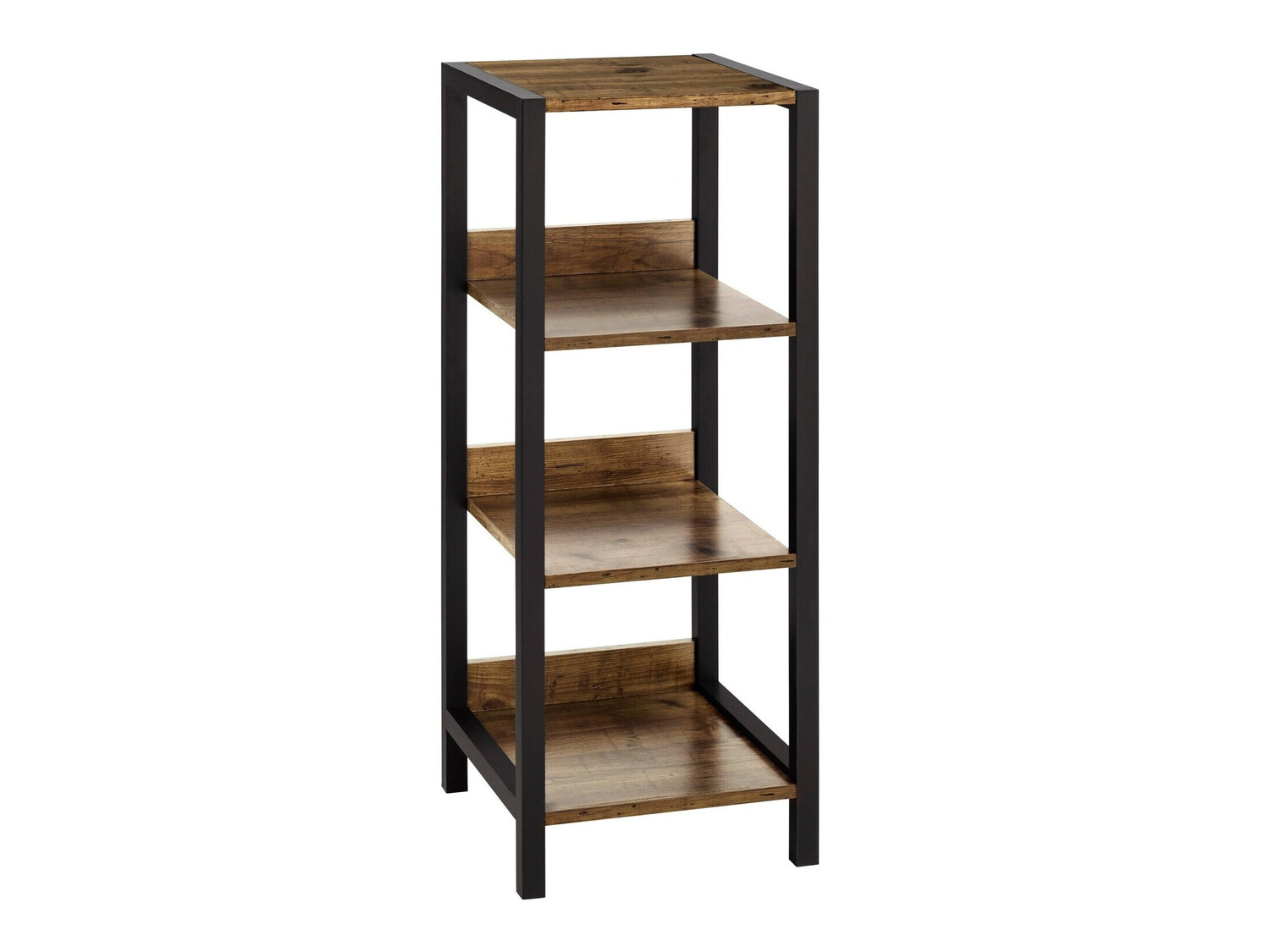 Стеллаж Larnovo 107 (Темный дуб + Чёрный)