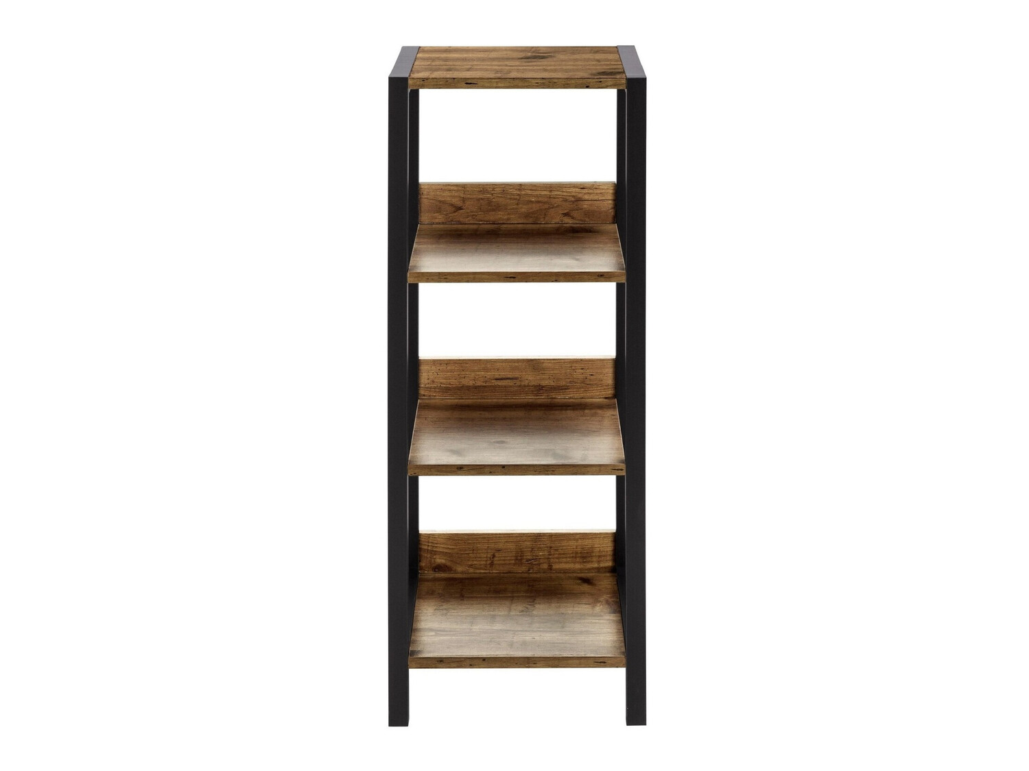 Стеллаж Larnovo 107 (Темный дуб + Чёрный)