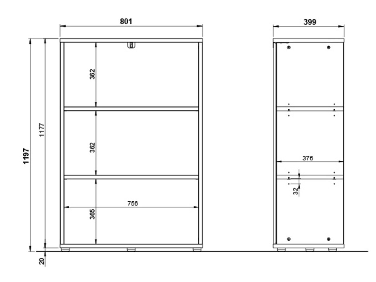 Plaukts Eliromo 101 (Grafīts)