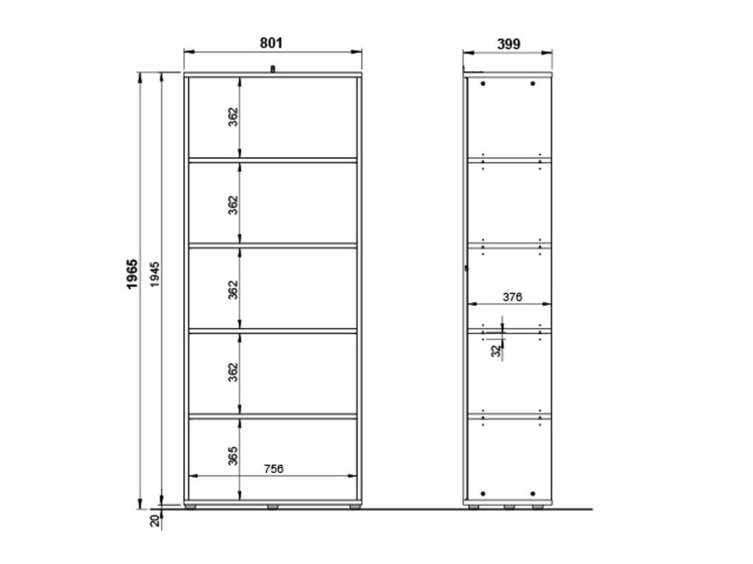 Plaukts Eliromo 111 (Grafīts + Grandson ozols)