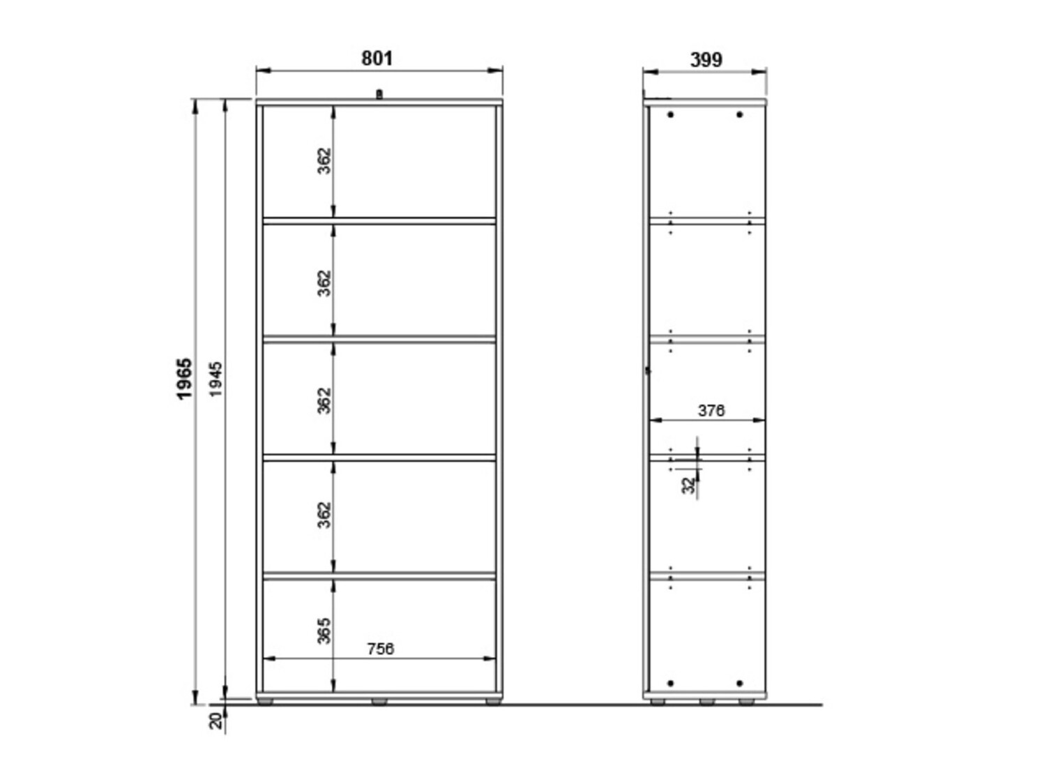 Стеллаж Eliromo 111 (Графит)