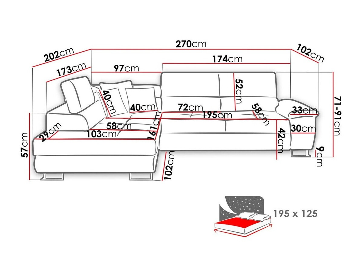 Угловой диван Comfivo 166 (Magic Velvet 2227 + Evo 29)