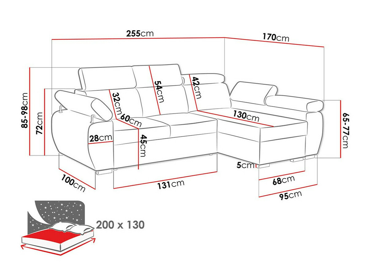 Stūra dīvāns Columbus 132 (Paros 5)