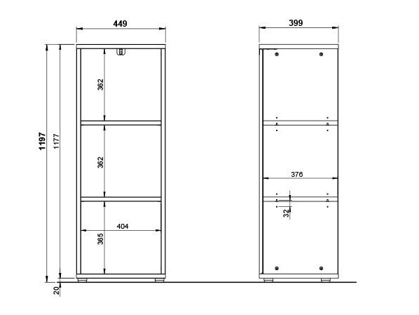 Plaukts Eliromo 100 (Grafīts + Grandson ozols)