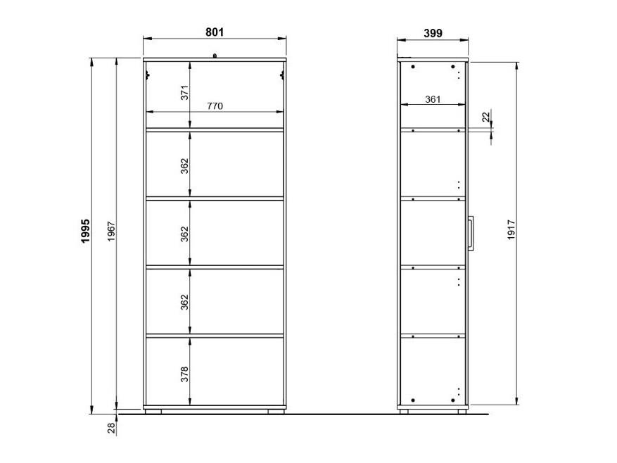 Plaukts Lartesi 104 (Grafīts + Grandson ozols)