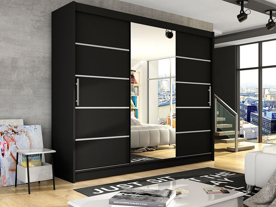 Skapis Closico 131 (Melns)