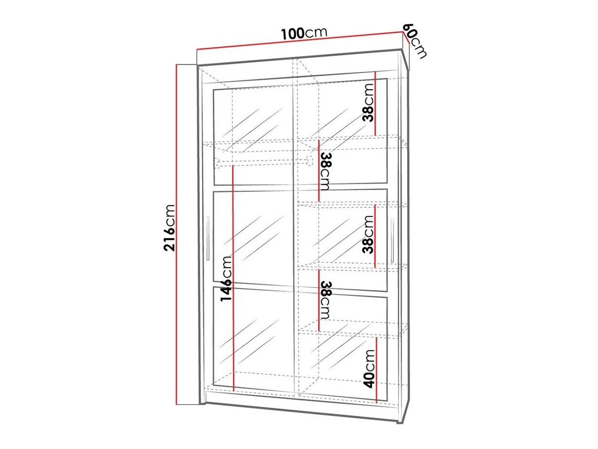 Шкаф Toledo 101 (Сонома Дуб)