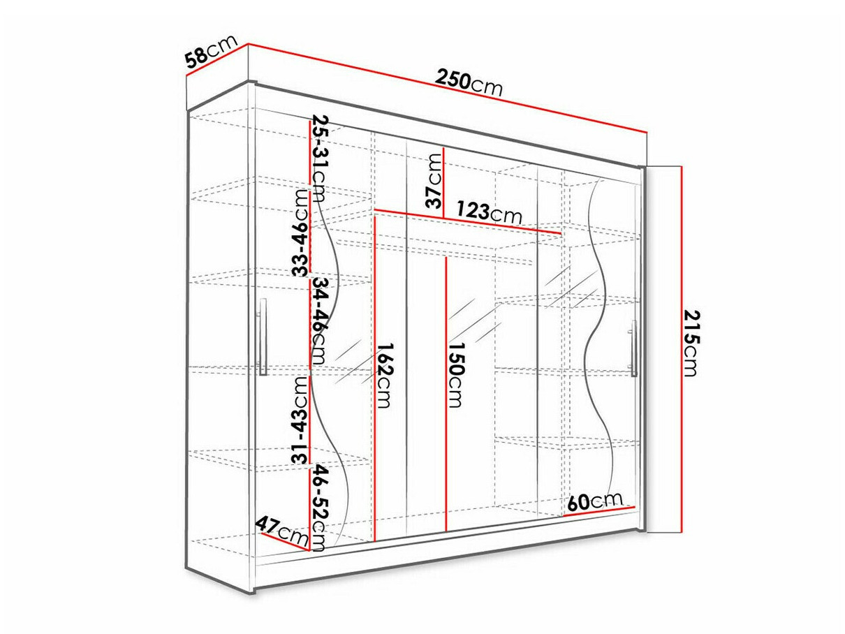 Skapis Closico 119 (Balts)