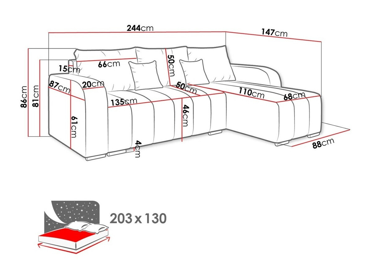 Угловой диван Muncie 107 (Manila 04)