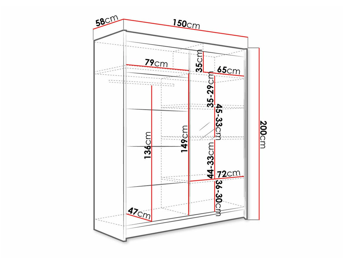 Шкаф Closico 143 (Сонома Дуб)