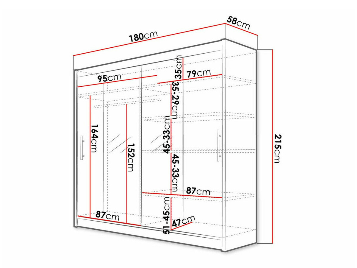 Skapis Closico 123 (Balts)