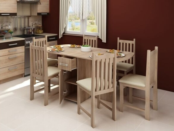 Складной стол Gilroy 105 (Сонома Дуб)