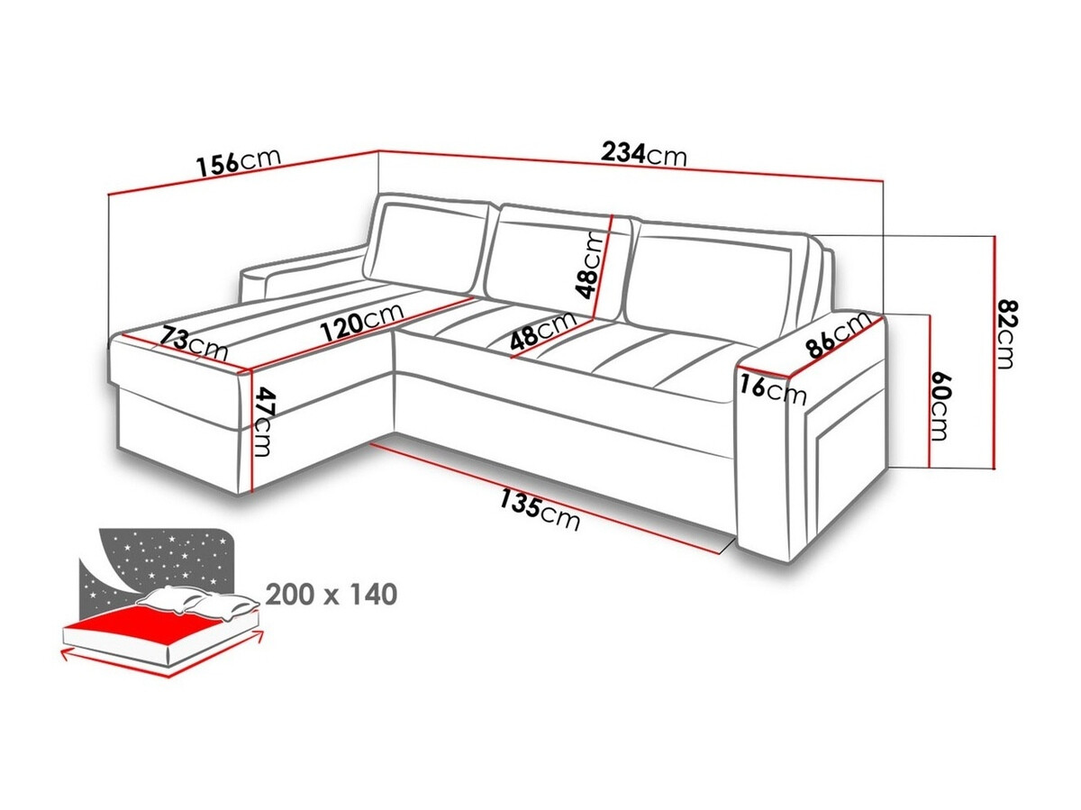 Stūra dīvāns Donum