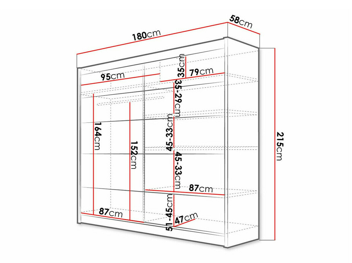 Skapis Closico 153 (Balts)
