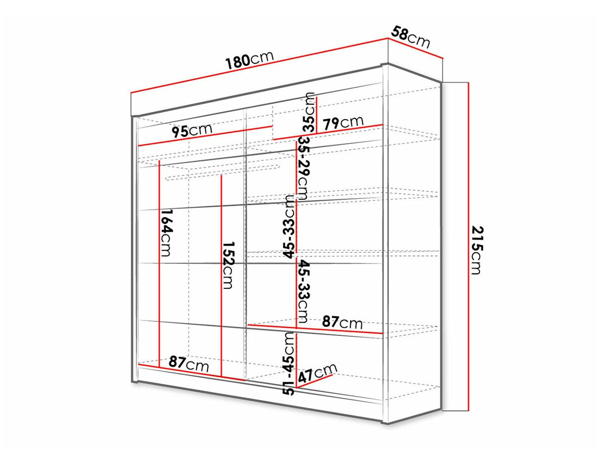 Skapis Closico Cavaris IV (Balts)