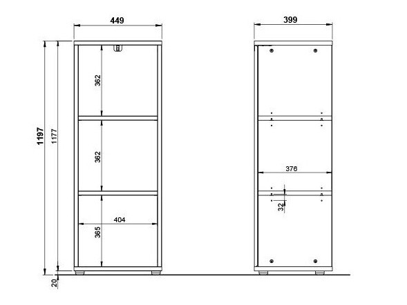 Plaukts Eliromo 100 (Grafīts)