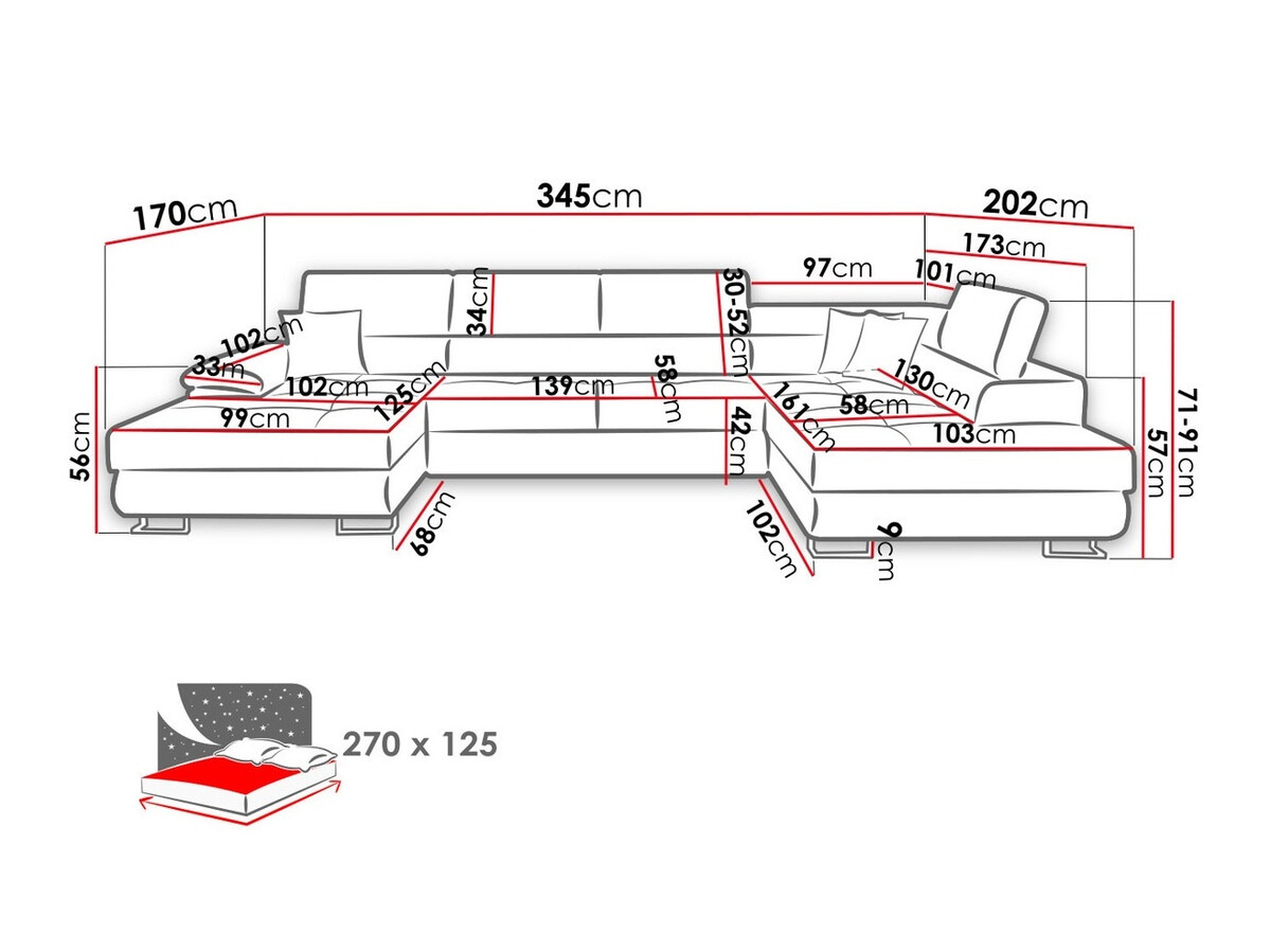 Угловой диван Comfivo 241 (Prestige 2765 Karo + Prestige 2765)
