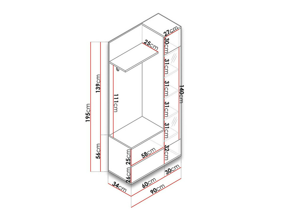 Priekšnama komplekts Lima 106 (Balts)