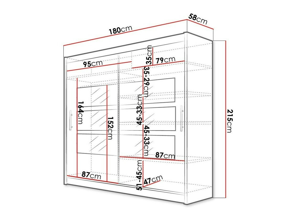Skapis Closico 101 (Melns)