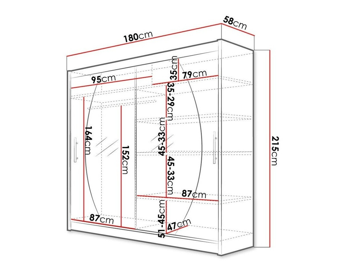 Skapis Closico 102 (Balts)