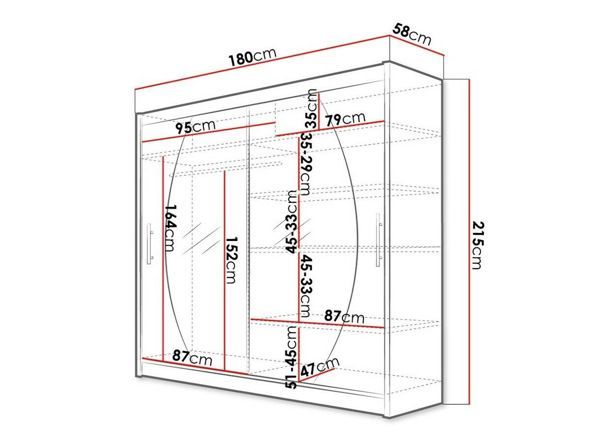 Skapis Closico 102 (Melns)