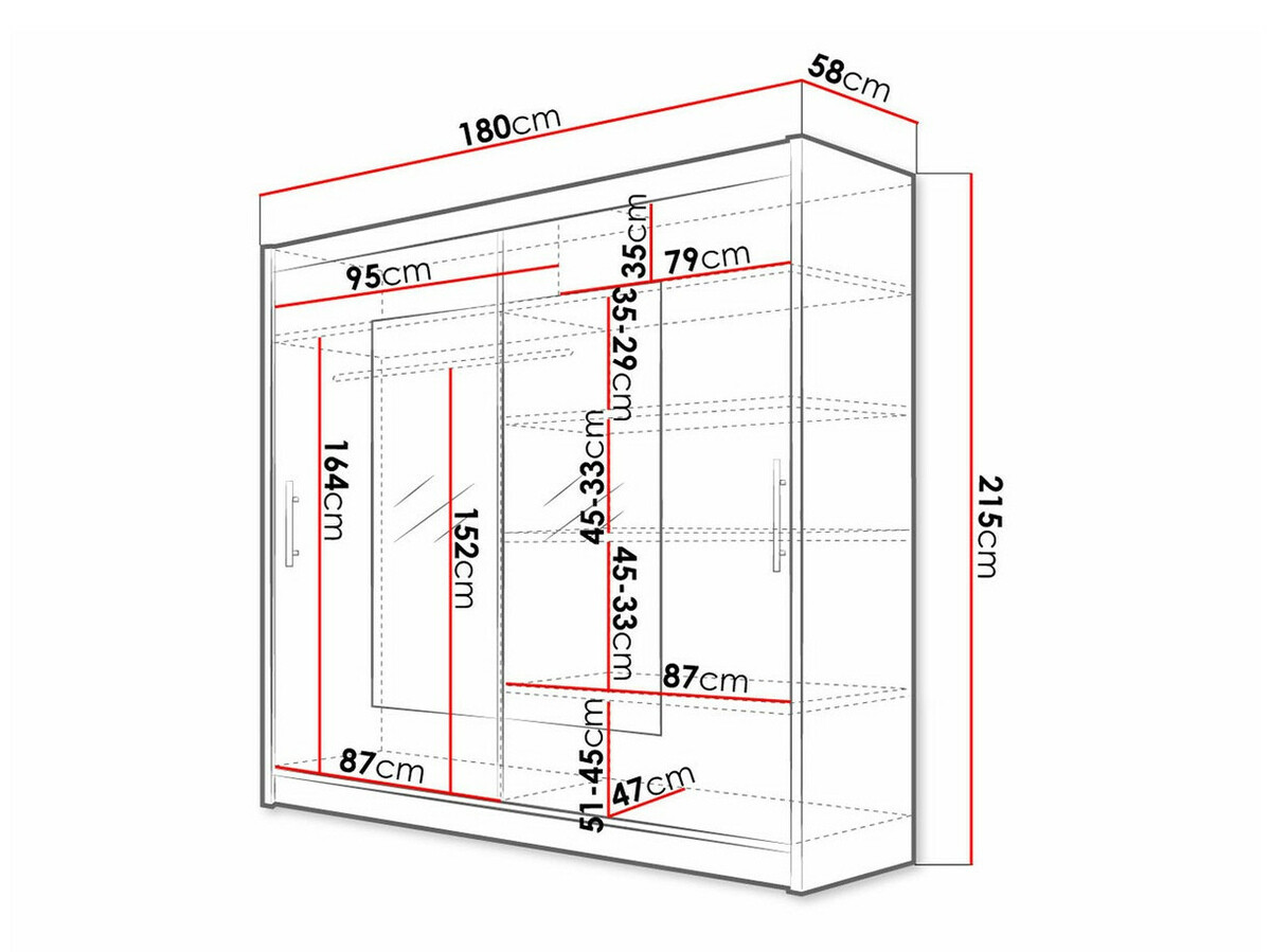 Skapis Closico 106 (Melns)