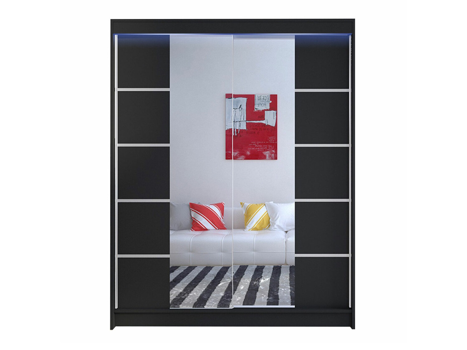 Skapis Closico 146 (Melns)