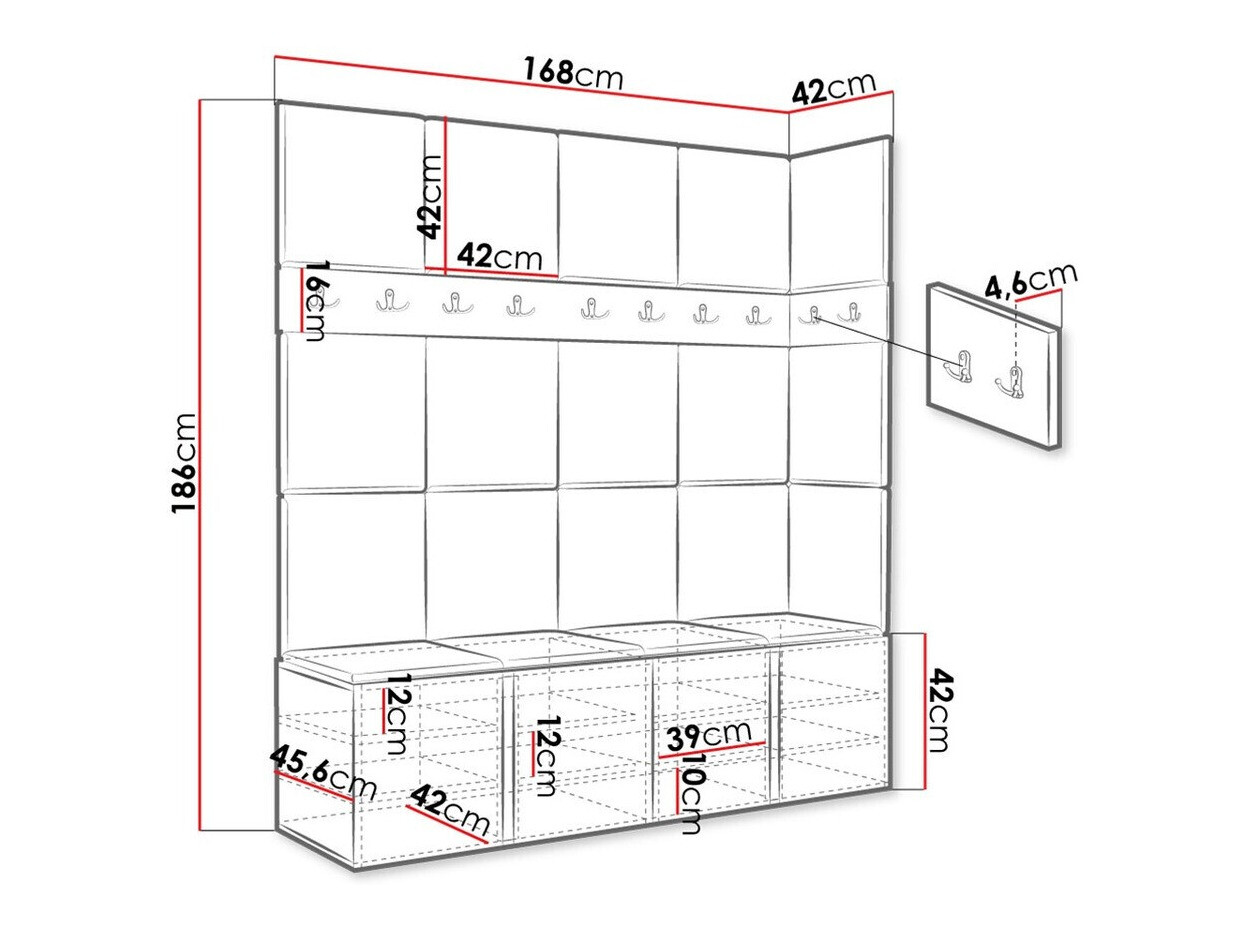 Priekšnama komplekts Hartford 265 (Artisan ozols)