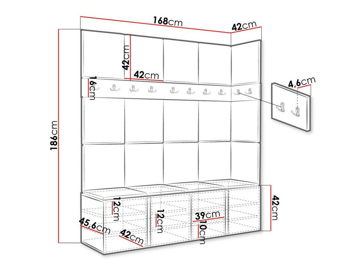 Priekšnama komplekts Hartford 265 (Artisan ozols)