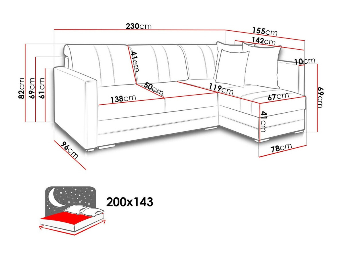 Угловой диван Edinburg 100 (Inari 91 + Cayenne 1114)
