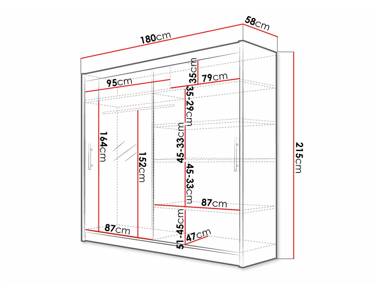 Skapis Closico 107 (Balts)