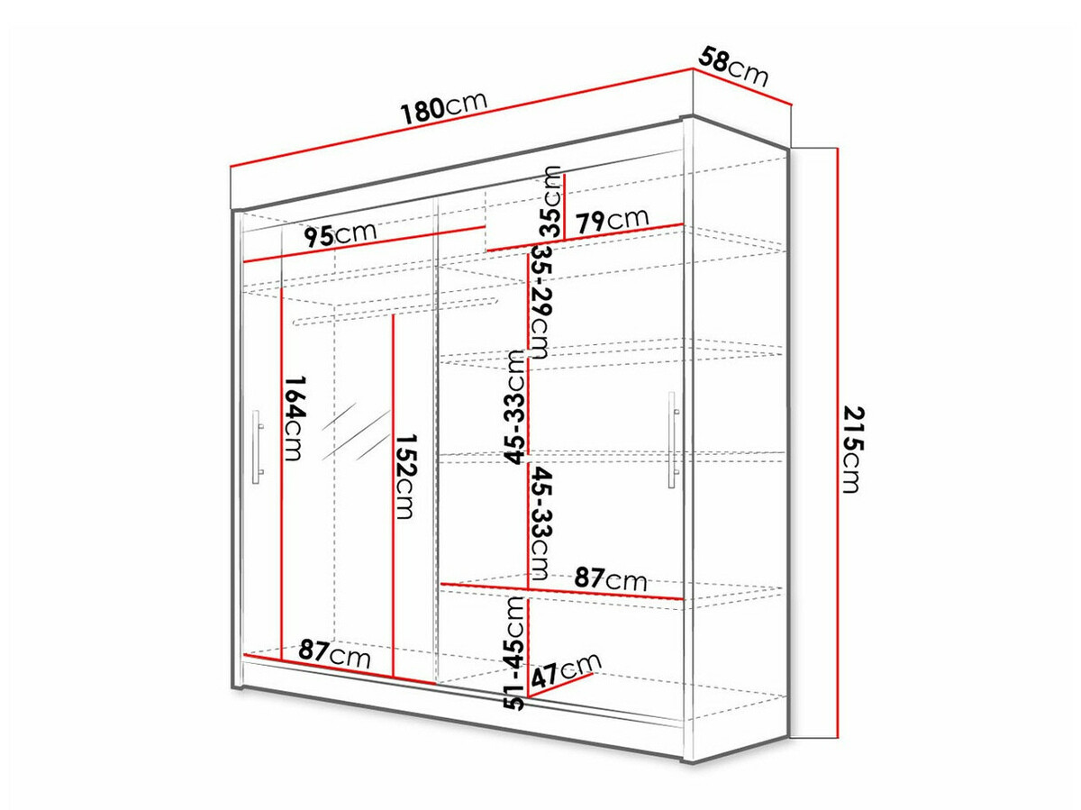 Skapis Closico 107 (Balts)