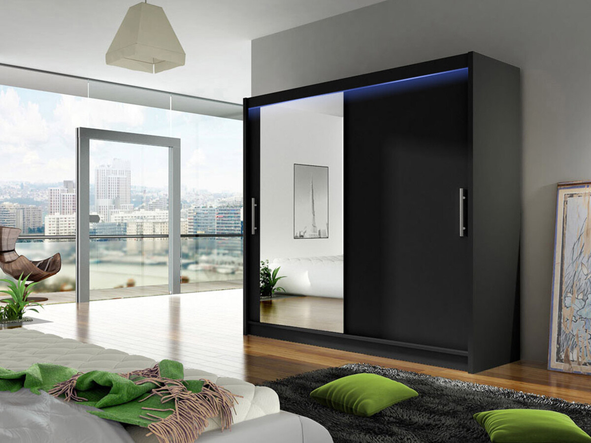 Skapis Closico 107 (Melns)