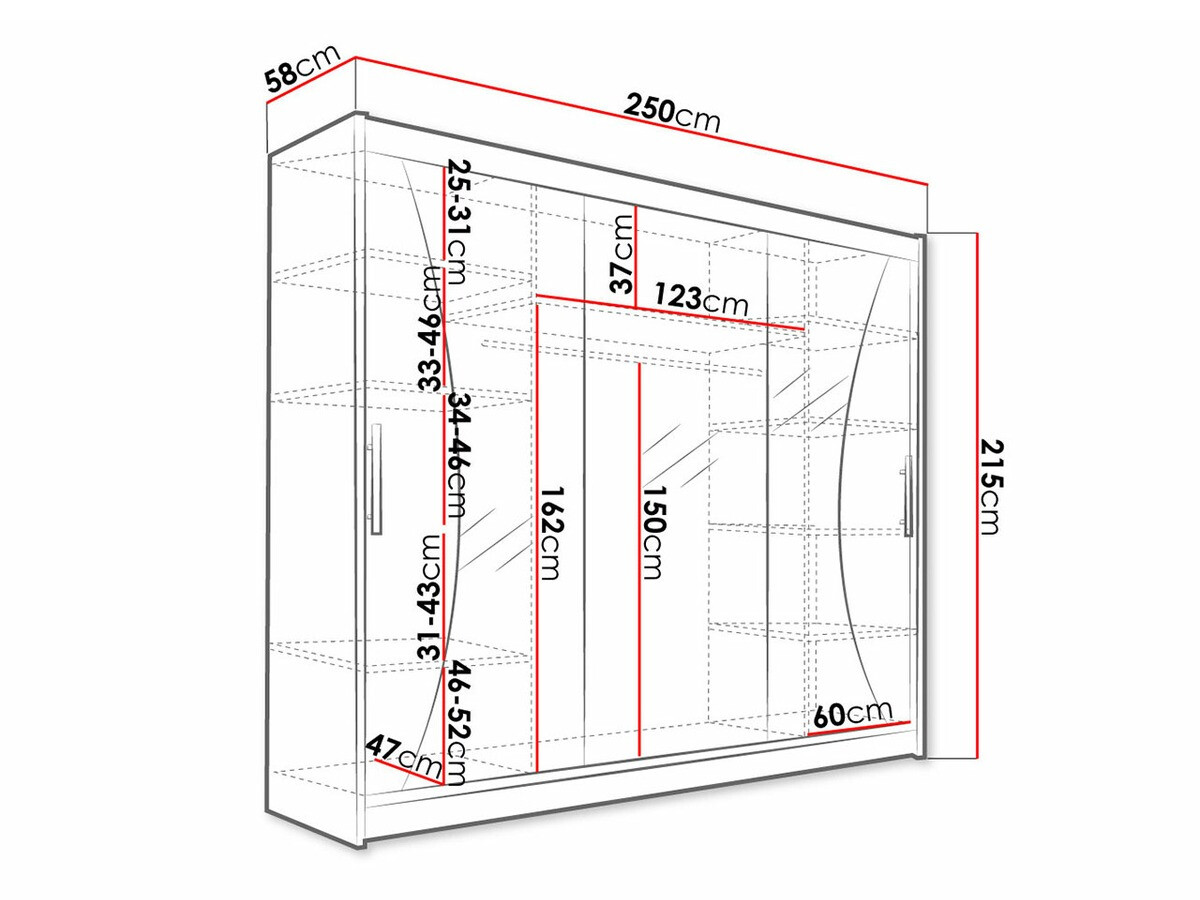 Skapis Closico 120 (Balts)