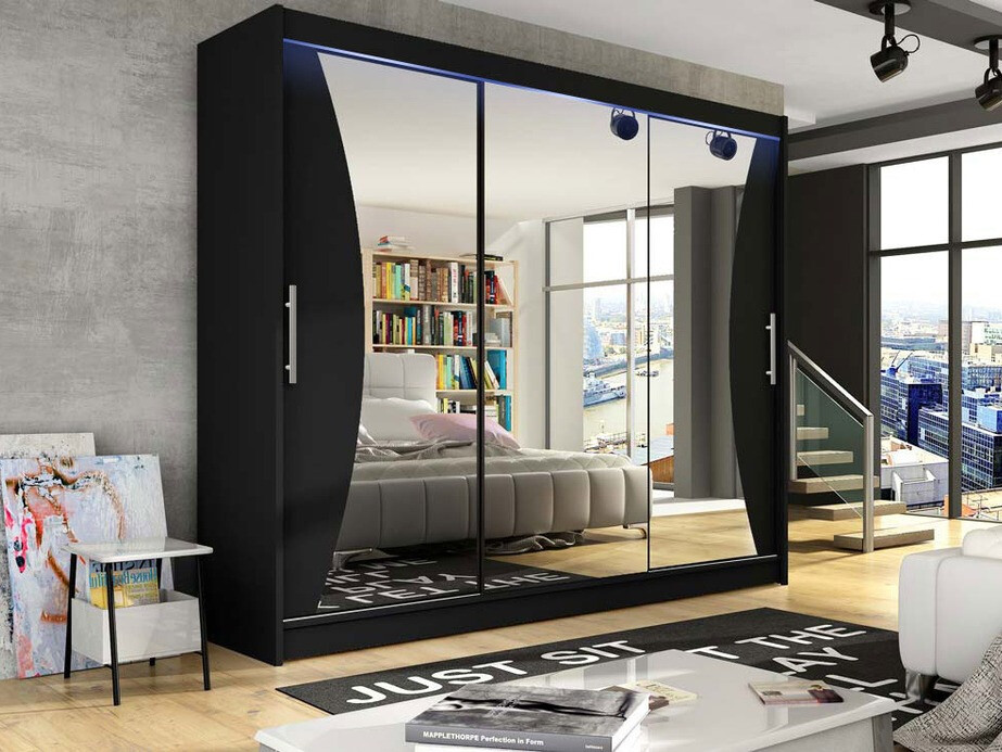 Skapis Closico 120 (Melns)