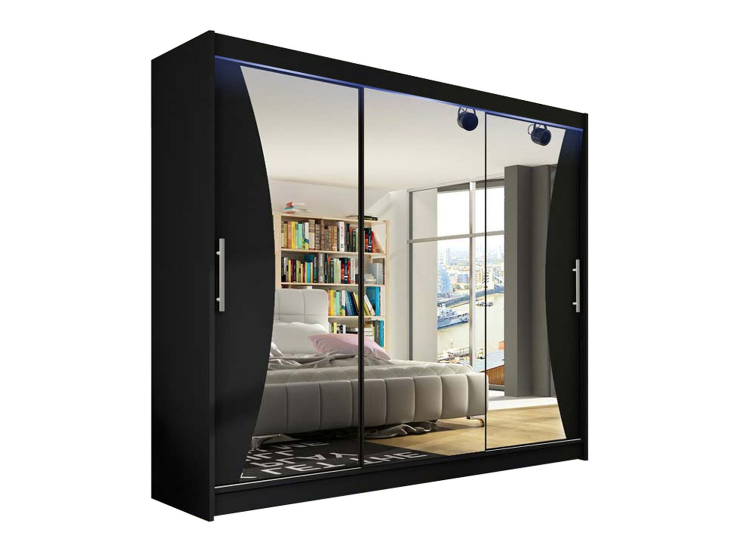 Skapis Closico 120 (Melns)