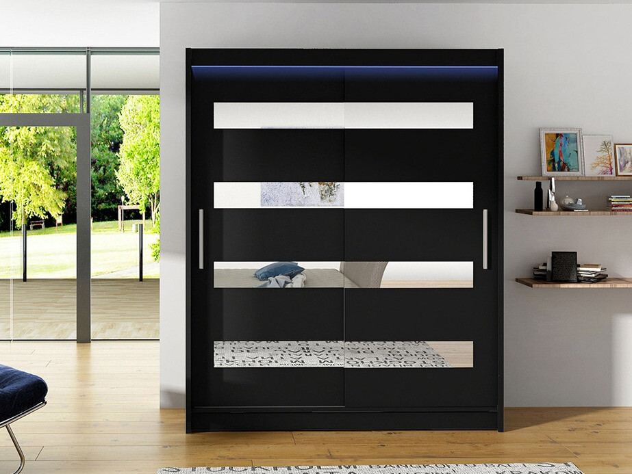 Skapis Closico 136 (Melns)