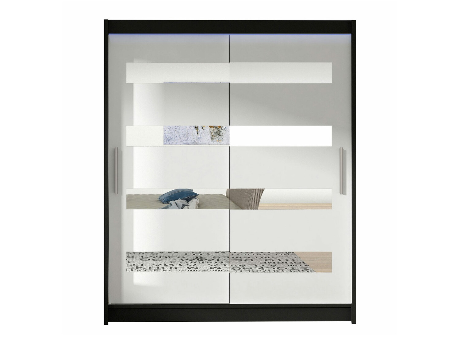 Skapis Closico Camera XIII (Melns + Balts)