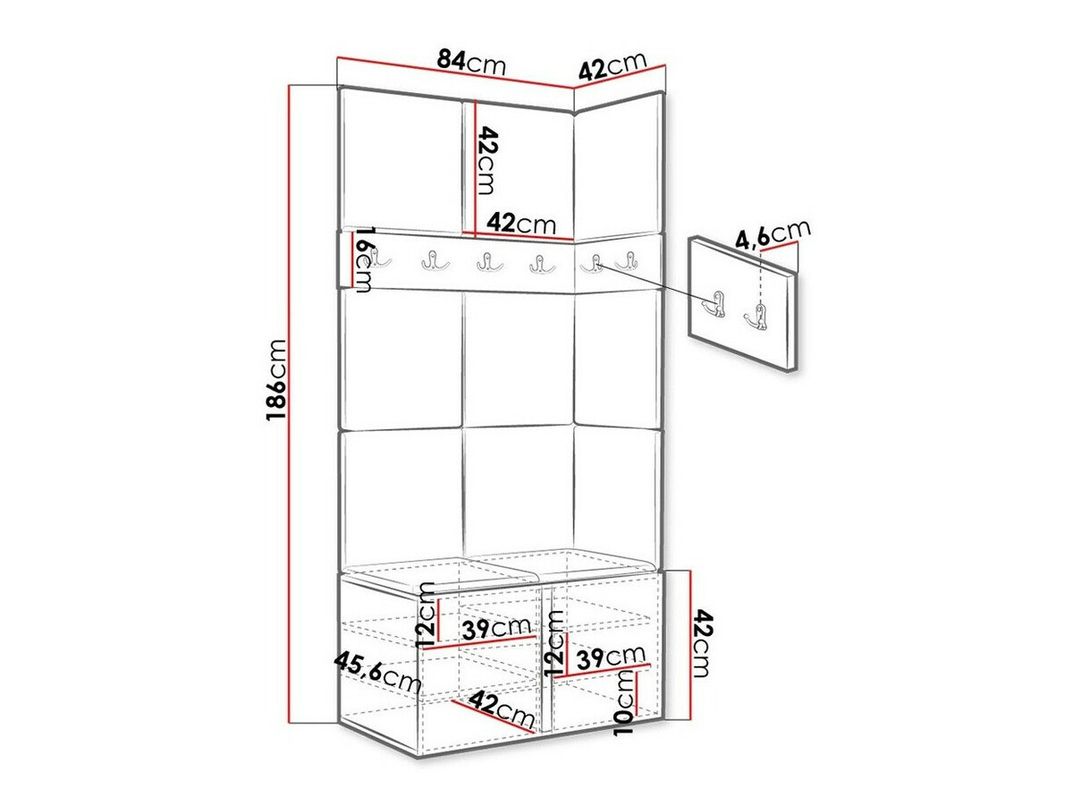 Priekšnama komplekts Hartford 264 (Grafīts)