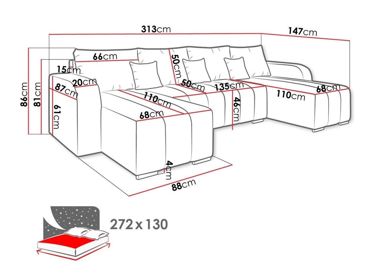 Угловой диван Muncie 108 (Manila 02)