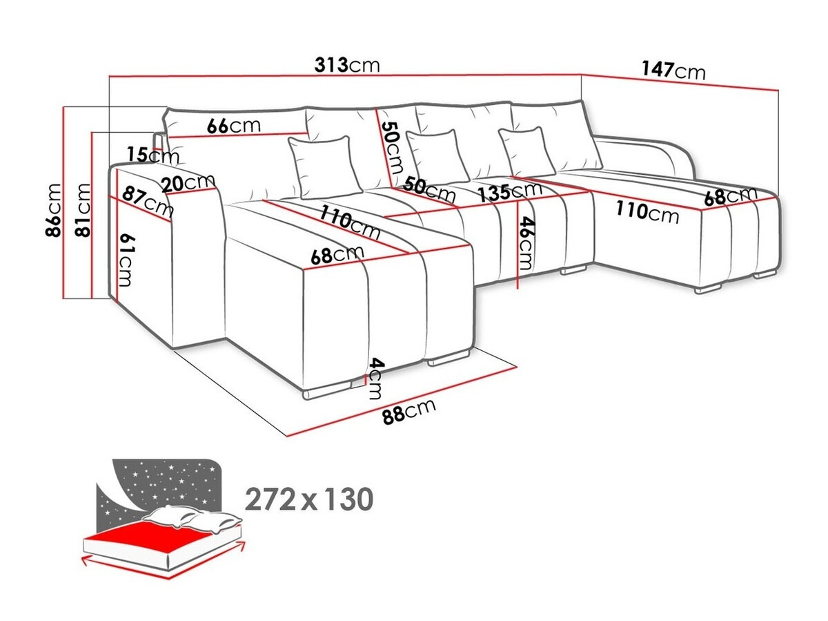 Угловой диван Muncie 108 (Manila 29)