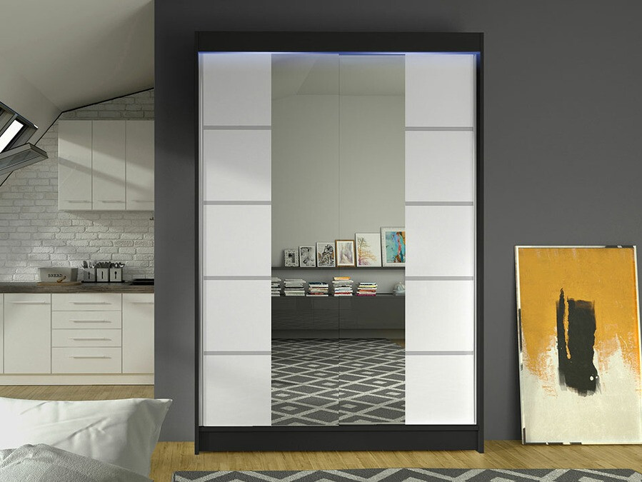 Шкаф Closico 151 (Чёрный + Белый)