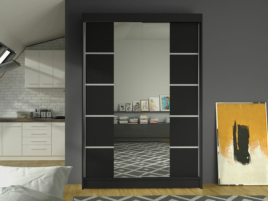 Skapis Closico 151 (Melns)