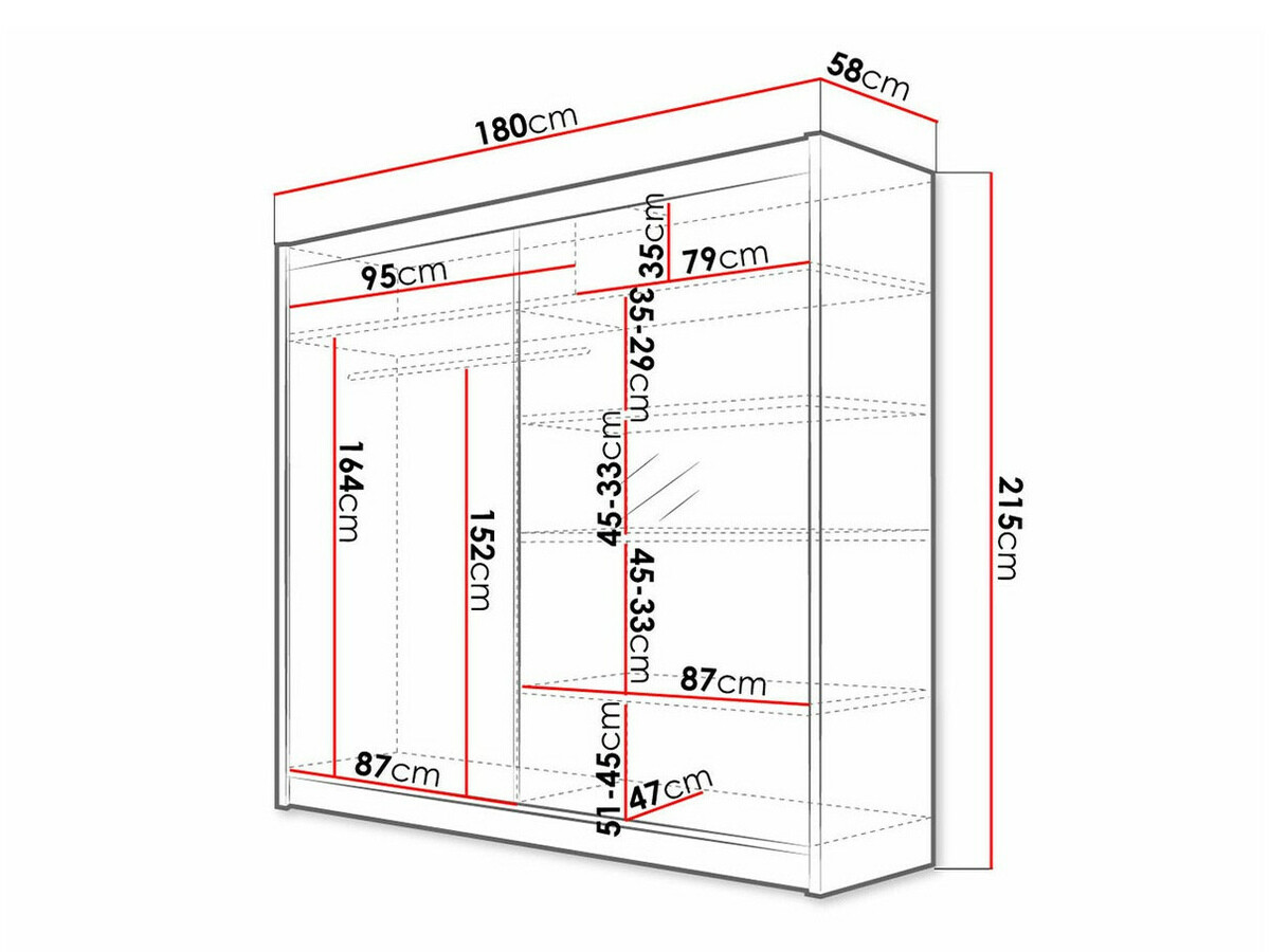Шкаф Closico 137 (Белый + Сонома Дуб)