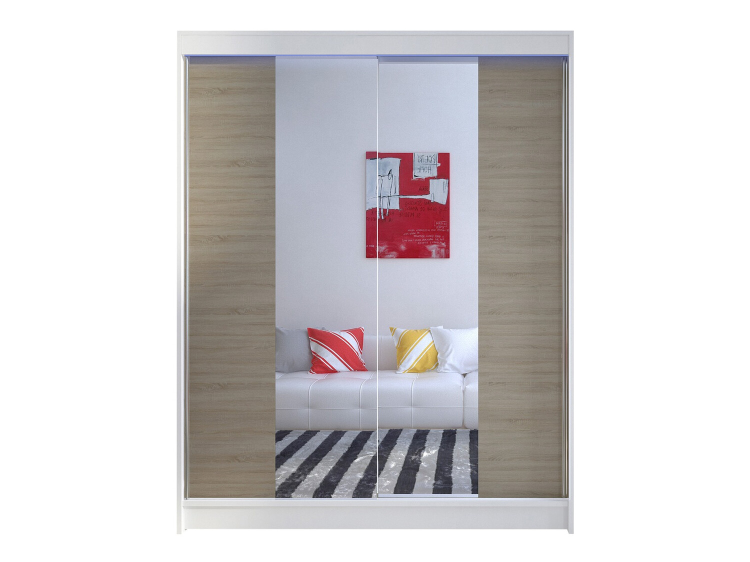 Шкаф Closico 141 (Белый + Сонома Дуб)